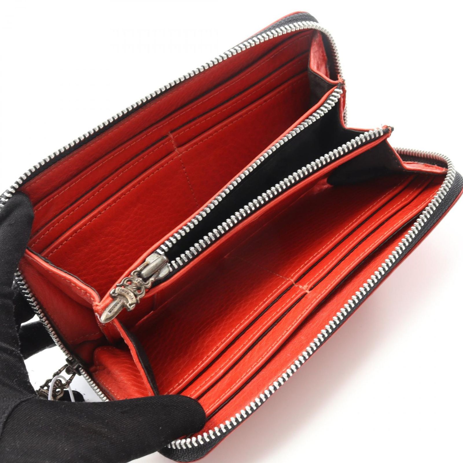 クロムハーツ　REC F ZIP プレーン　ウォレット　長財布　難あり クロムハーツ REC F ZIP プレーン ウォレット 長財布 難あり クロム