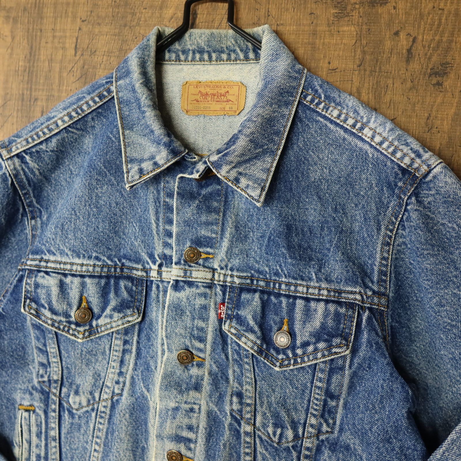 美品　80s リーバイス70506 USA製　サイズ44 80's Levi's 70506 4ポケット デニムジャケット 良雰囲気 表記
