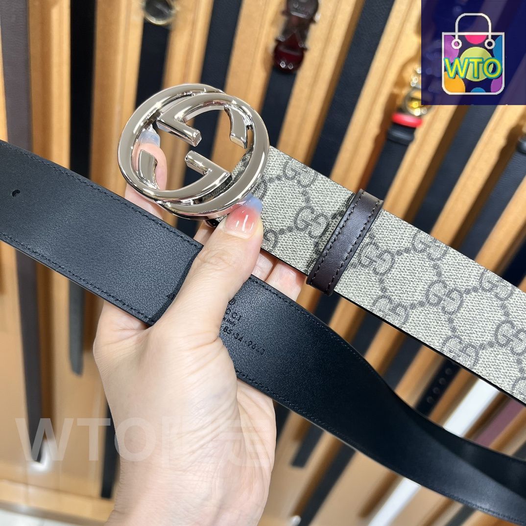 GUCCI 本革ベルト箱・保存袋付き新品未使用 本日特価] グッチ Gucci 高級レザー ベルト＆バッグ スーパー