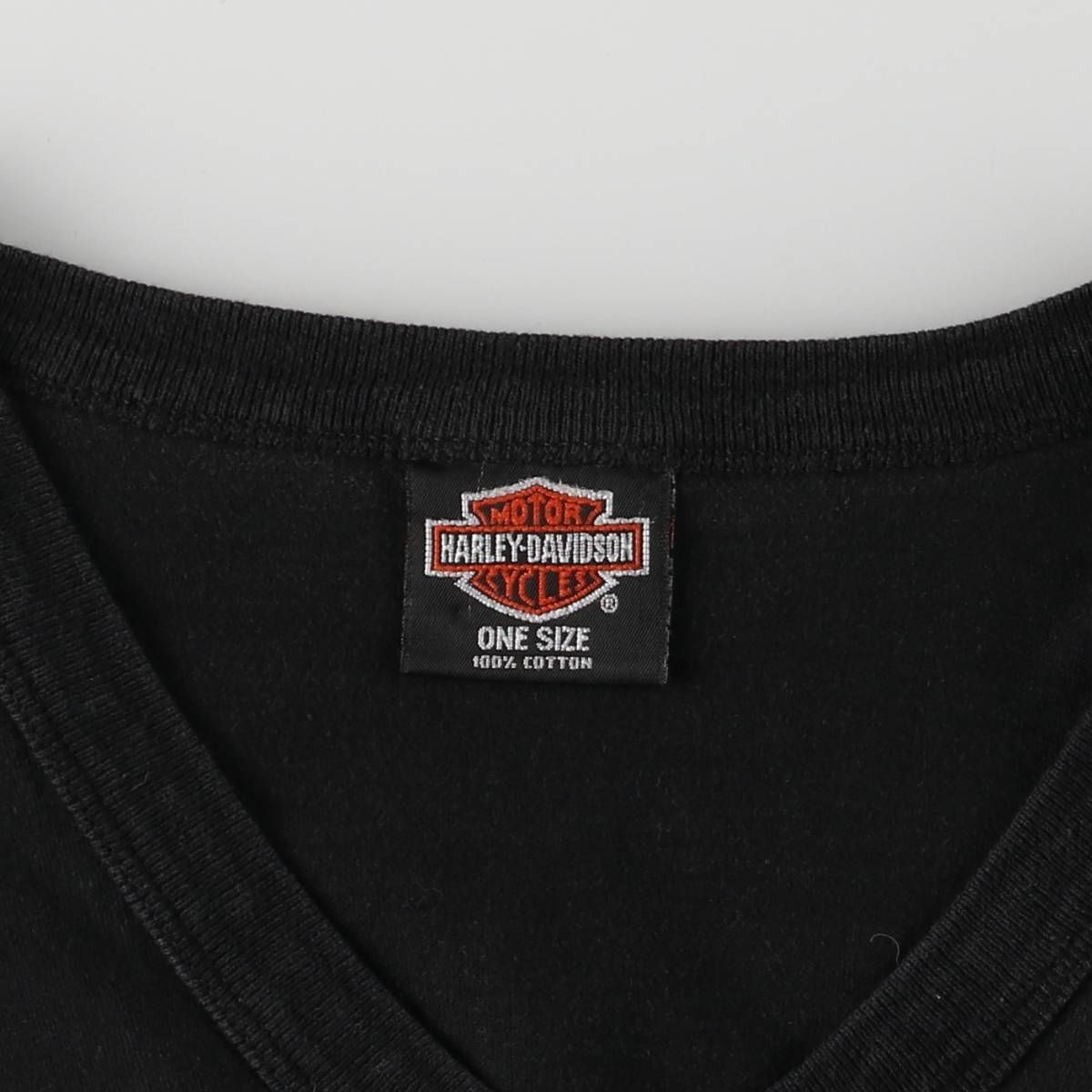  古着 ハーレーダビッドソン Harley Davidson 鷲柄 イーグル柄 ミモレ丈 Vネック Tシャツワンピース レディースL相当 eaa 577073 その他 その他