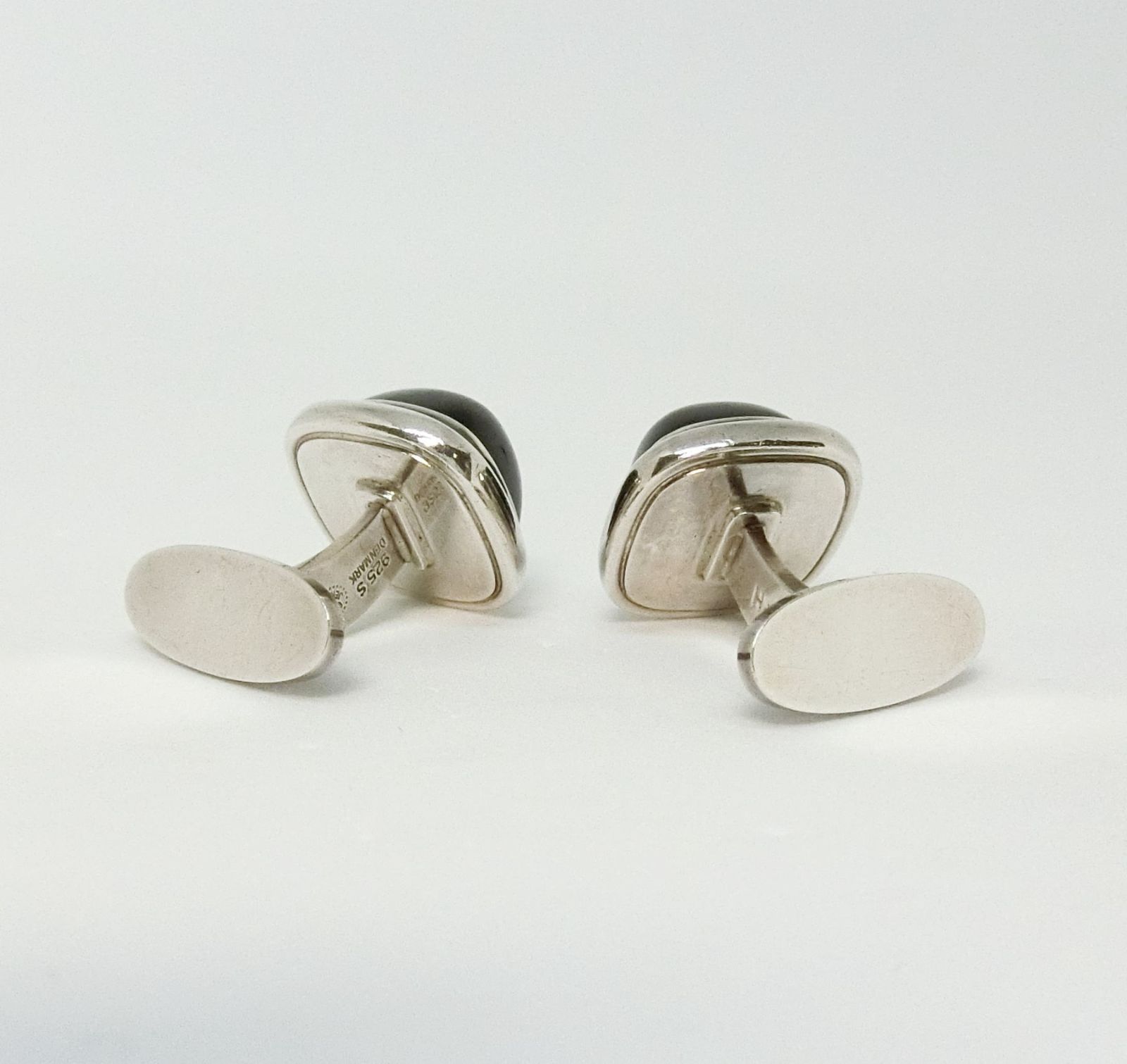ジョージジェンセン Georg Jensen オニキス カフス 44H シルバー