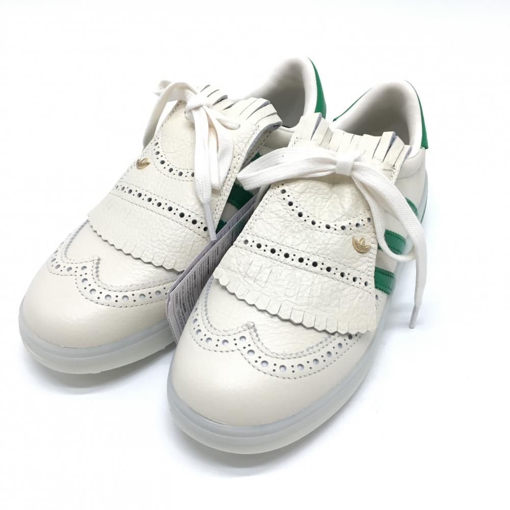 アディダス ゴルフシューズ 白系×グリーン IH8436 COURSECUP SPIKELESS レディース 23.0 ゴルフウェア 2025年モデル adidas