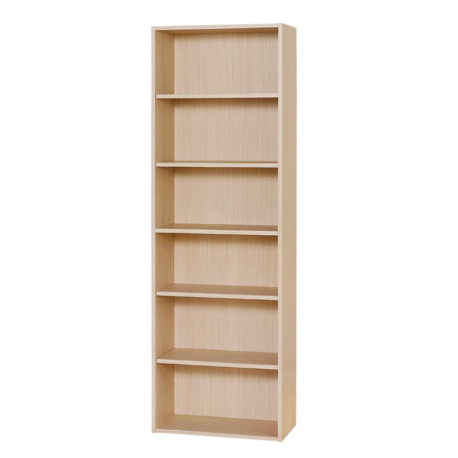 整理棚 同シリーズで 自由自在 本棚 一人暮らしの部屋や狭いスペースにぴったりサイズ ナチュラルブラウン木目柄 シェルフ ベーシックデザイン フリーラック 幅58.1×奥行29.2×高さ179.7cm FUL-1860NA 白井産業 フルニコ