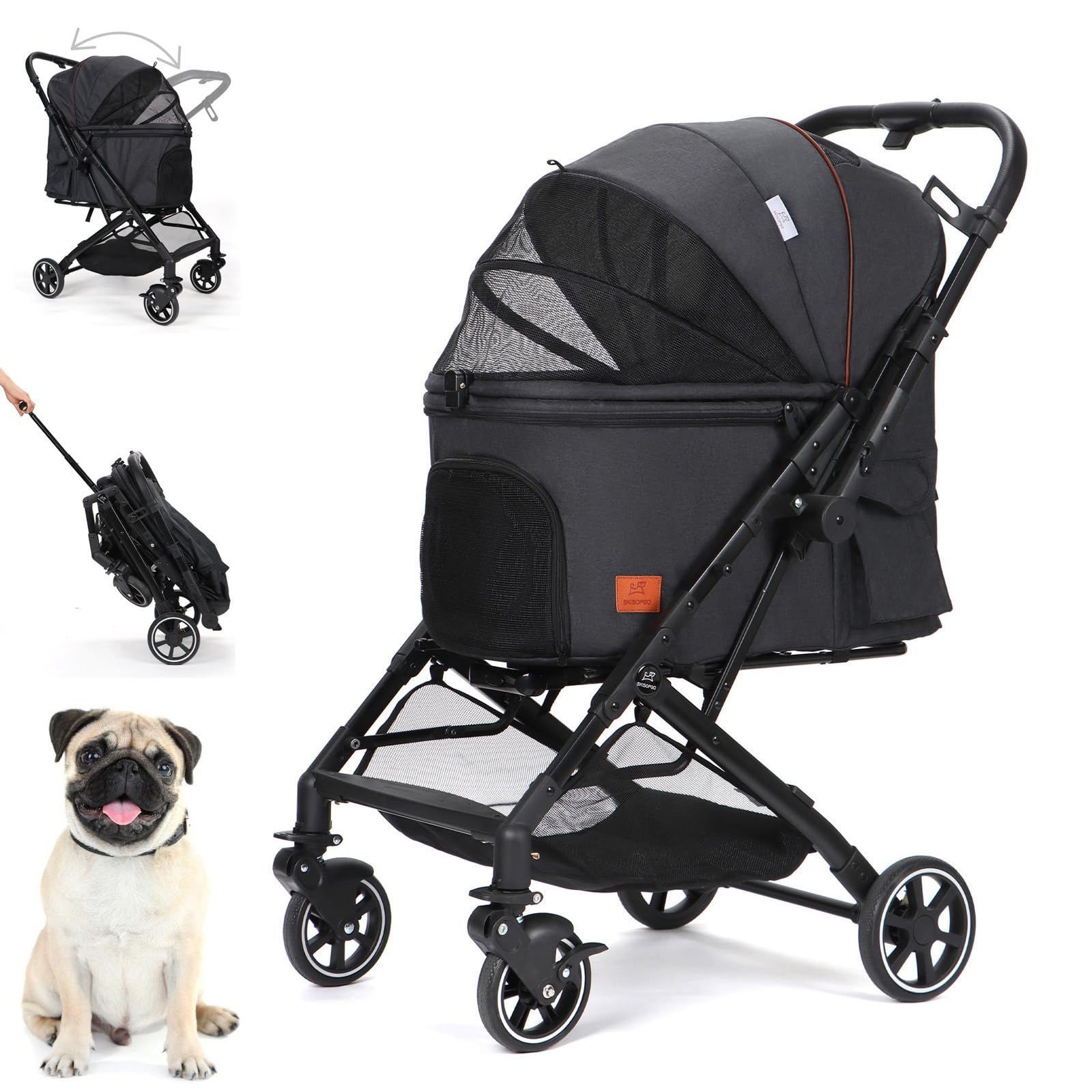 ペットカート 対面両用 中型犬多頭バギー コット内大きい 犬用カート