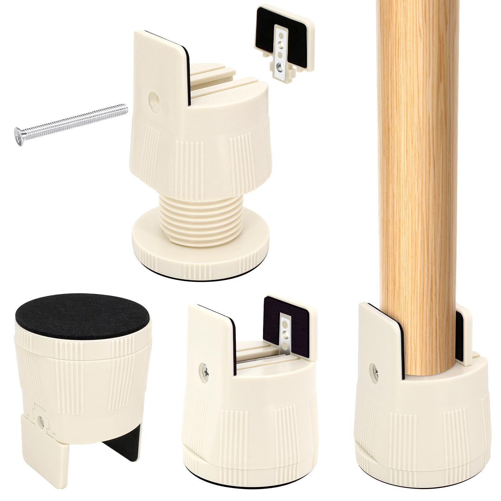 【人気商品】ローテーブル ベッド ソファ 家具 継足 こたつ足継ぎ足し こたつの高さを上げる足 脚 脚 テーブル脚 高さ調節 テーブル 4個入り テーブル 机 こたつ ベージュ 6.5～9cmかさ上げ 継