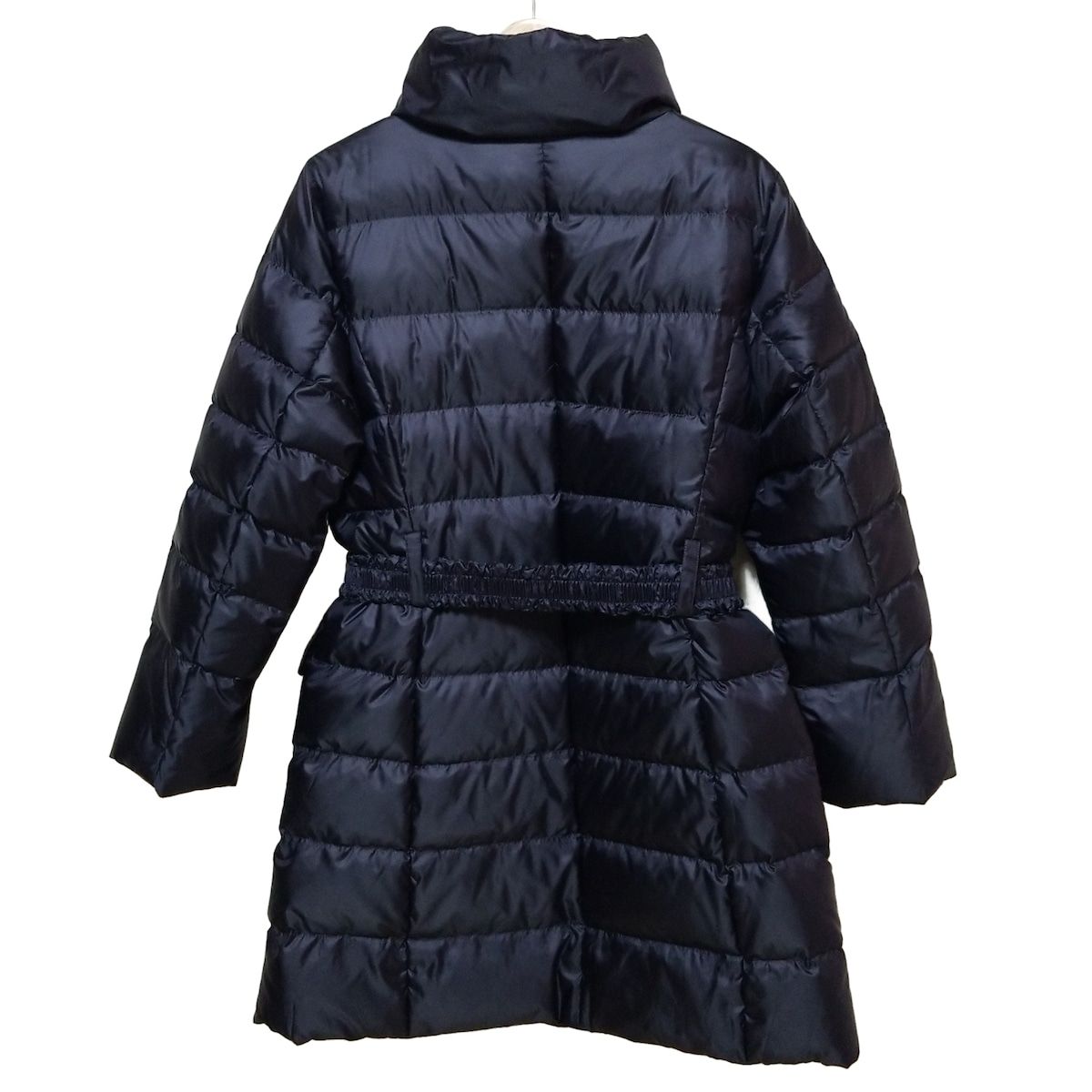 HANAE MORI ハナエモリ ダウンコート サイズ40 M レディース - ダークネイビー 長袖 ジップアップ 冬