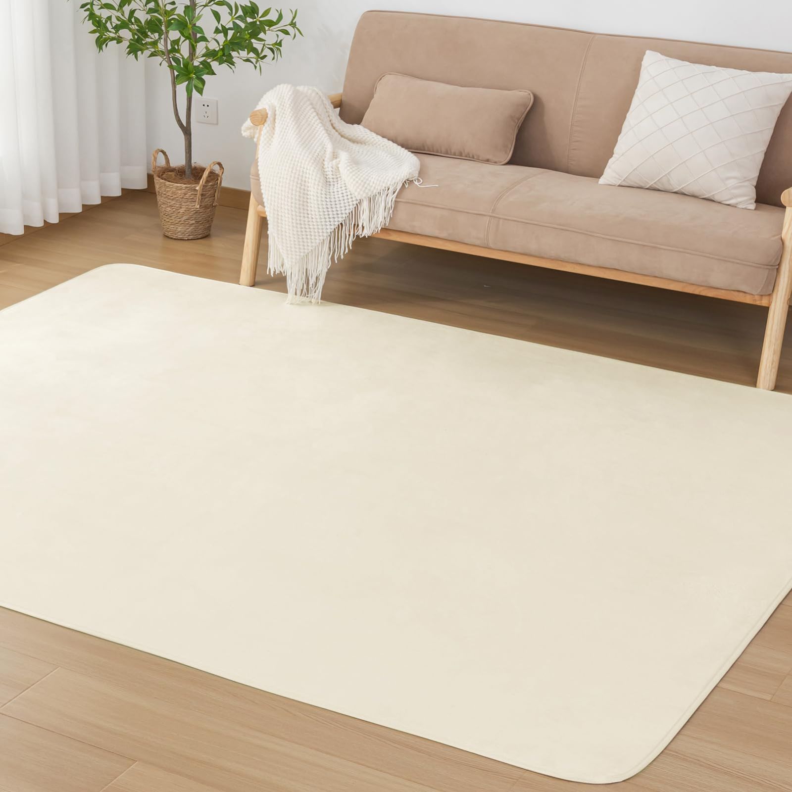 【人気商品】ラグマット オールシーズン フランネル 滑り止め付き 防音 肌ざわりいい 防ダニ 洗えるラグ 【極上の快適さ】ふわふわ 抗菌防臭 185×185cm おしゃれ 絨毯 床暖房 カーペット 2畳 