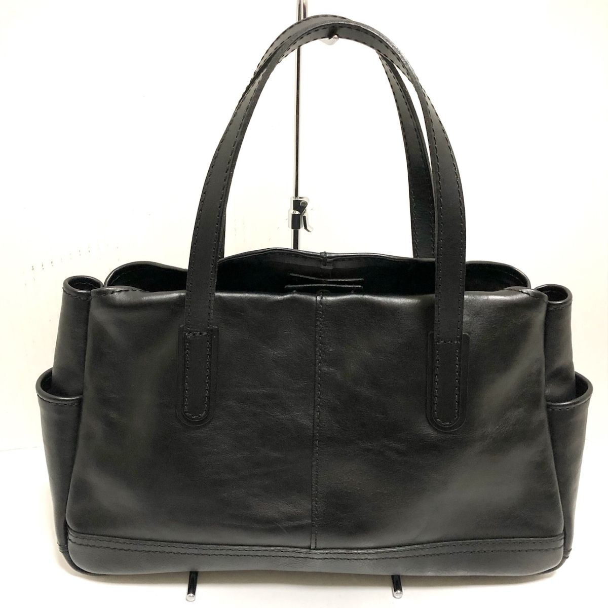 HERZ(ヘルツ) トートバッグ美品 黒 レザー - メルカリ