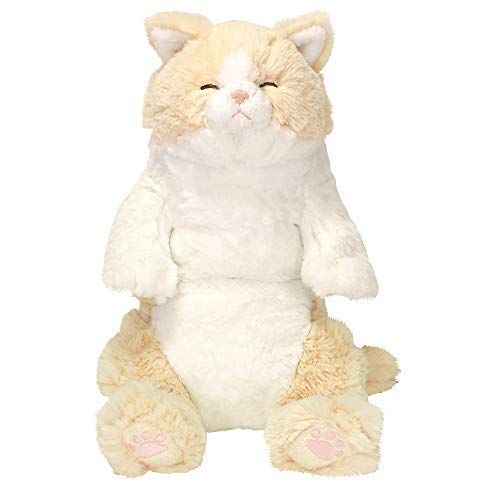 ねこ クリーム サンレモン(Sun Lemon) ひざ ねこ クリーム すやすや 20×13.3×40cm ぬいぐるみ アニマル P-6472