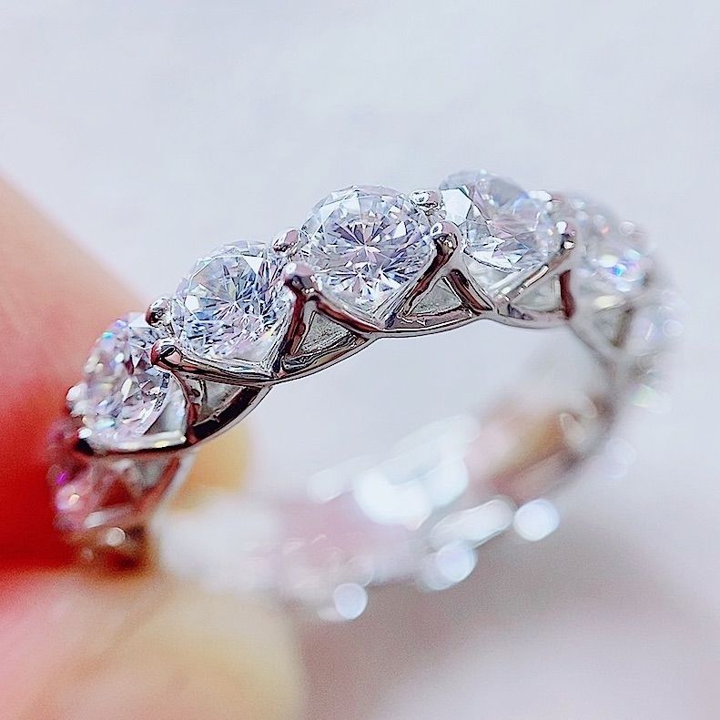 完全オーダー制☆4.00ct☆✨ダイヤモンドフルエタニティリング指輪 