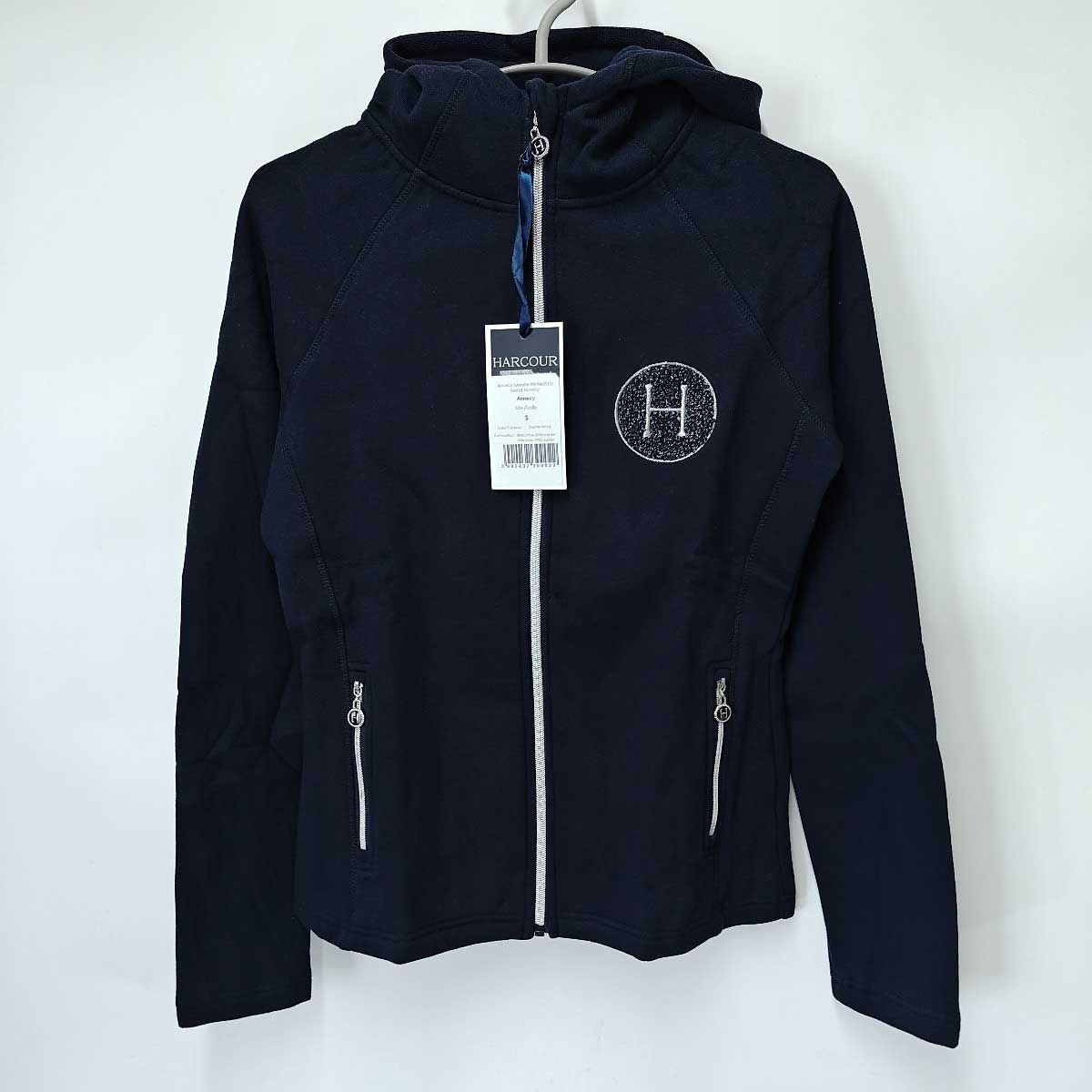 【未使用】アークール ジップ パーカー スウェット 乗馬 HARCOUR S ネイビー レディース