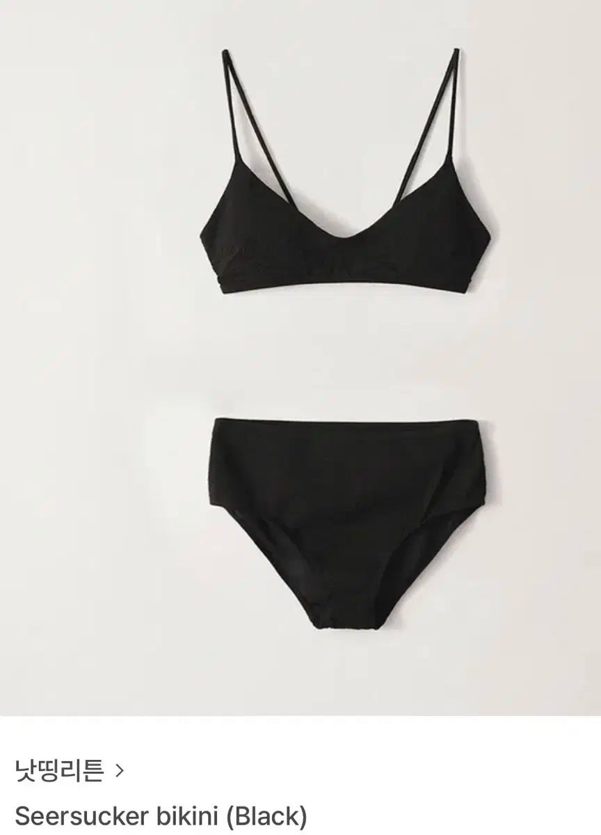 何もちらついてない 水着 seersucker bikini ブラック black