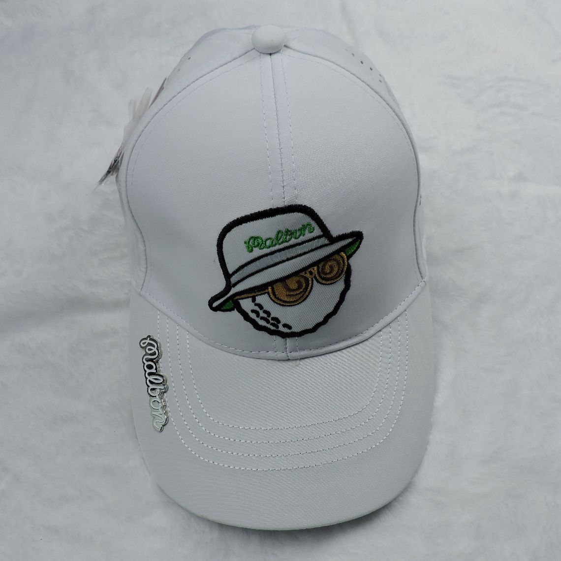 新品 Malbon キャップ ホワイト ホワイト（白）系 Malbon Golf(マルボンゴルフ) キャップ(メンズ