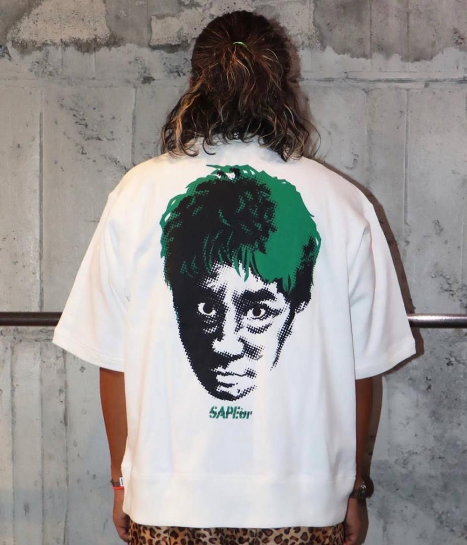 SAPEur サプール 浜田雅功 半袖Tシャツ 浜ちゃん グリーン
