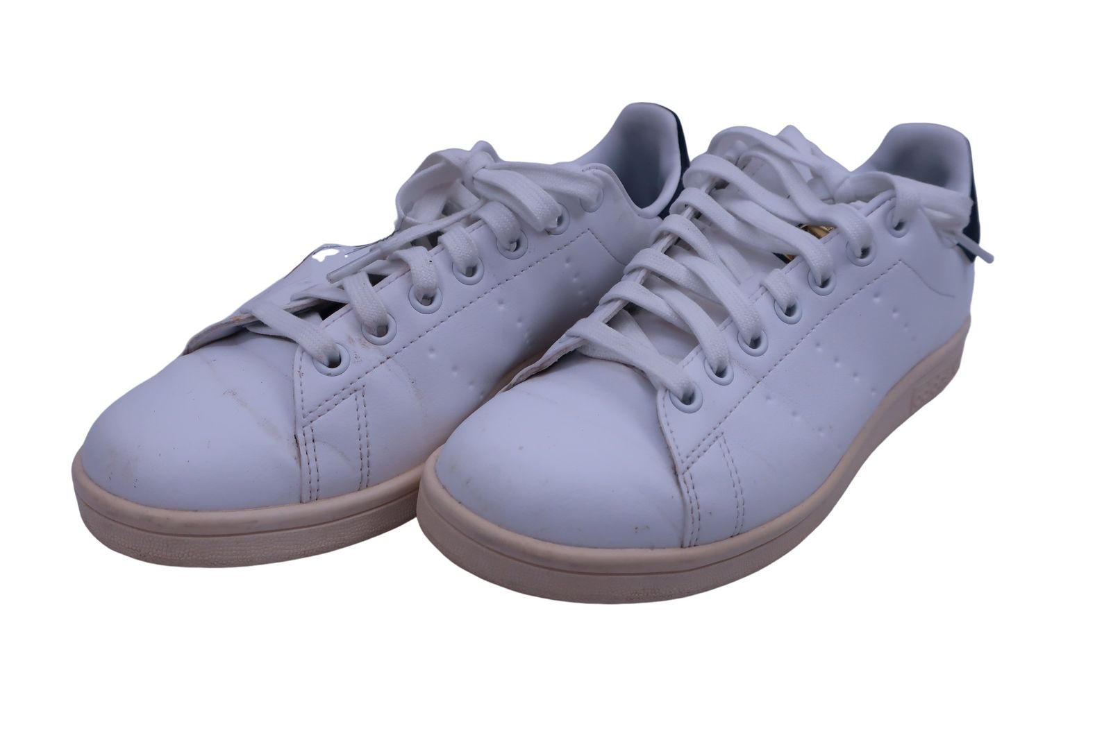 【美品】adidas(アディダス) スパイクレスゴルフシューズ 白ネイビー レディース 24.5cm Stan Smith Golf ゴルフ用品 2502-0301