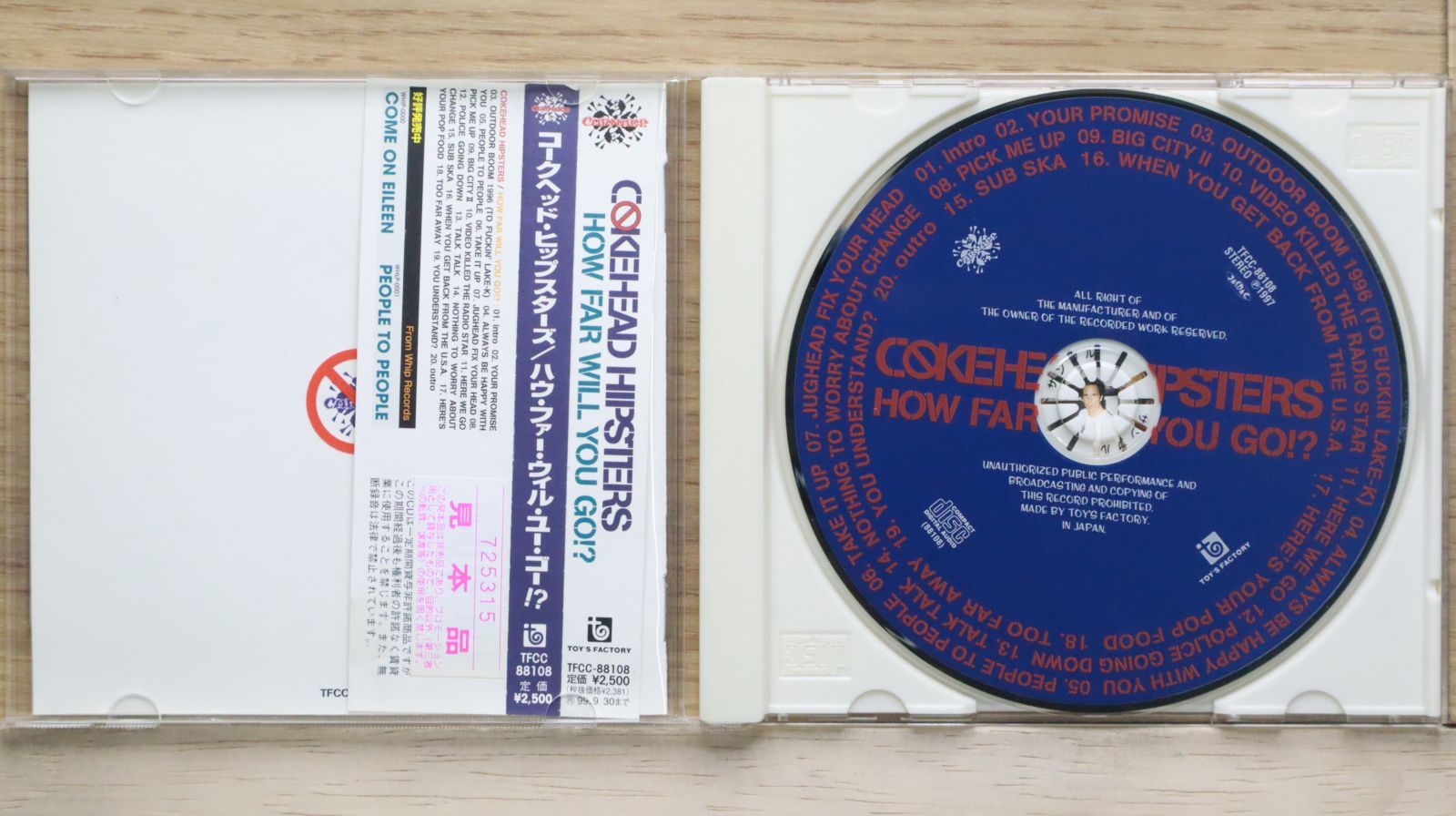 国内盤CD☆COKEHEAD HIPSTERS/COKEHEAD HIPSTERS□ How Far Will You