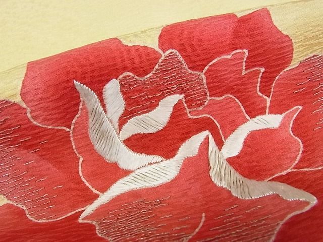 平和屋本店●極上　創業130年　江戸染繍友禅　大彦　振袖　枝花文　逸品s6885 平和屋本店○極上 創業130年 江戸染繍友禅 大彦 振袖 枝花文 逸品s6885