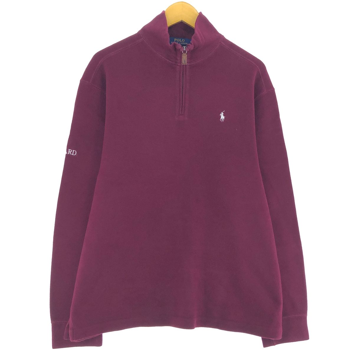 古着 ラルフローレン Ralph Lauren POLO RALPH LAUREN HARVARD ハーバード大学 カレッジ ハーフジップスウェットシャツ/eaa439619