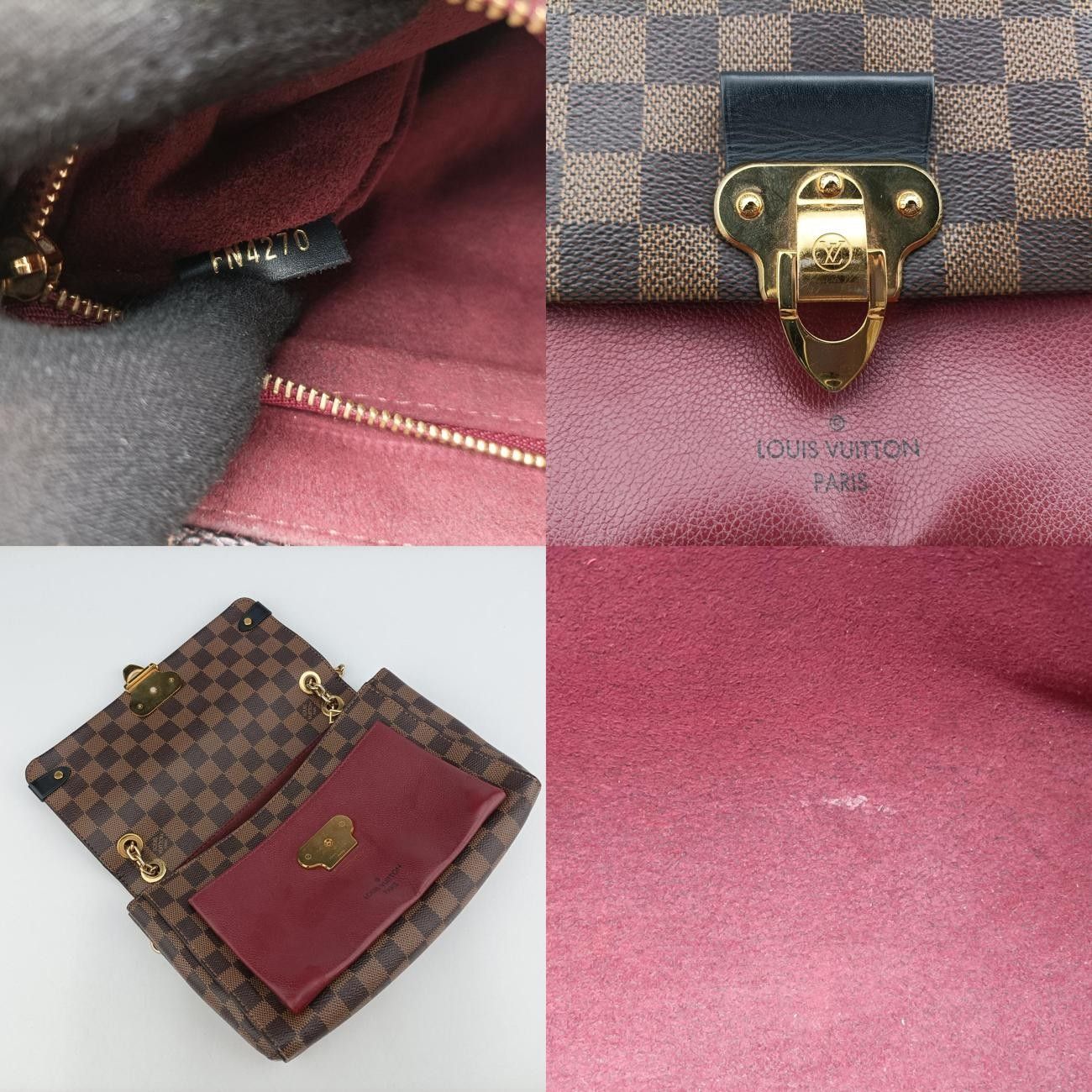 VuittonヴァヴァンPMエベーヌ×ボルドーモノグラムキャンバス×カーフレザーN40109FN4270
