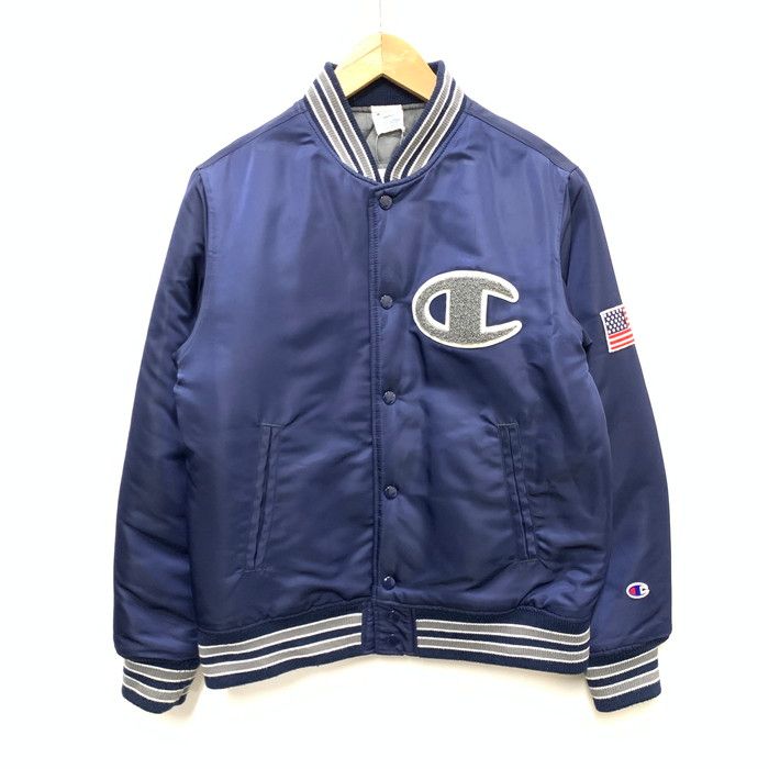 【中古品】Champion チャンピオン スタジャン アウター ブランド 古着 サイズ：S カラー：ネイビー メンズ 【145-250119-gm-28-fuz】