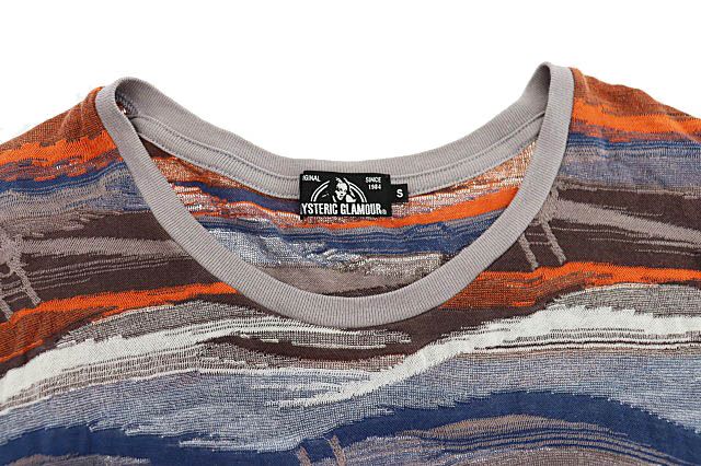 HYSTERIC GLAMOUR ロゴプリント 半袖トップス ニット 90年代古着