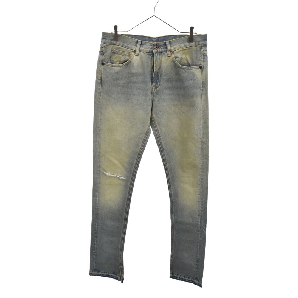 未使用品 OFF-WHITE SLIM SPLIT JEANS DENIM
