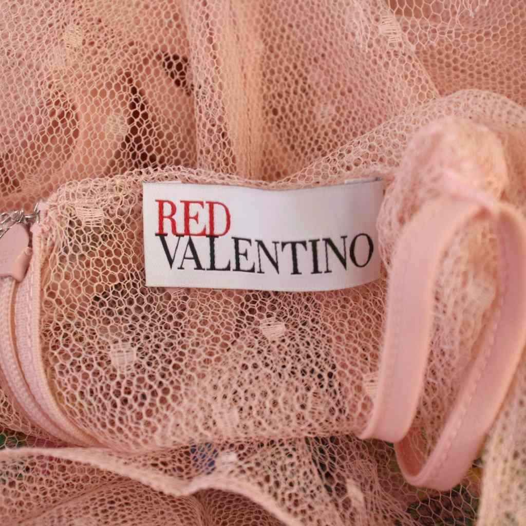 RED VALENTINO 花柄ドットチュール ワンピース セール！RED Valentino レッドヴァレンティノ ドット花柄刺繍