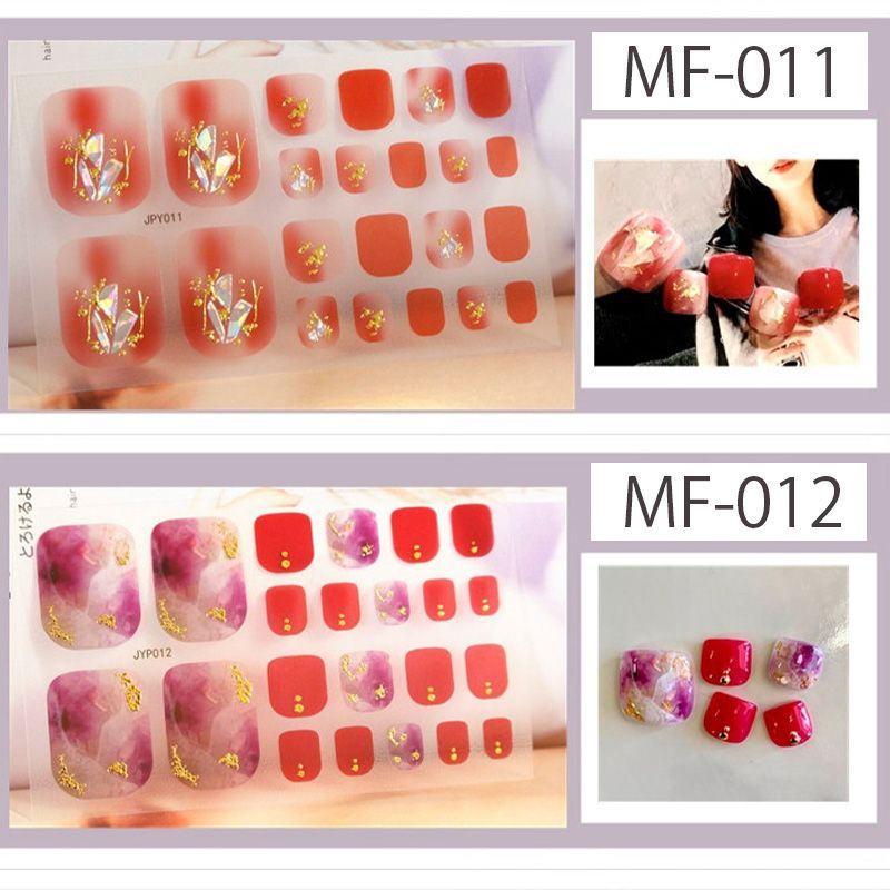 フット ネイルシール ジェルネイルシール ペディキュア 貼るだけ 3D