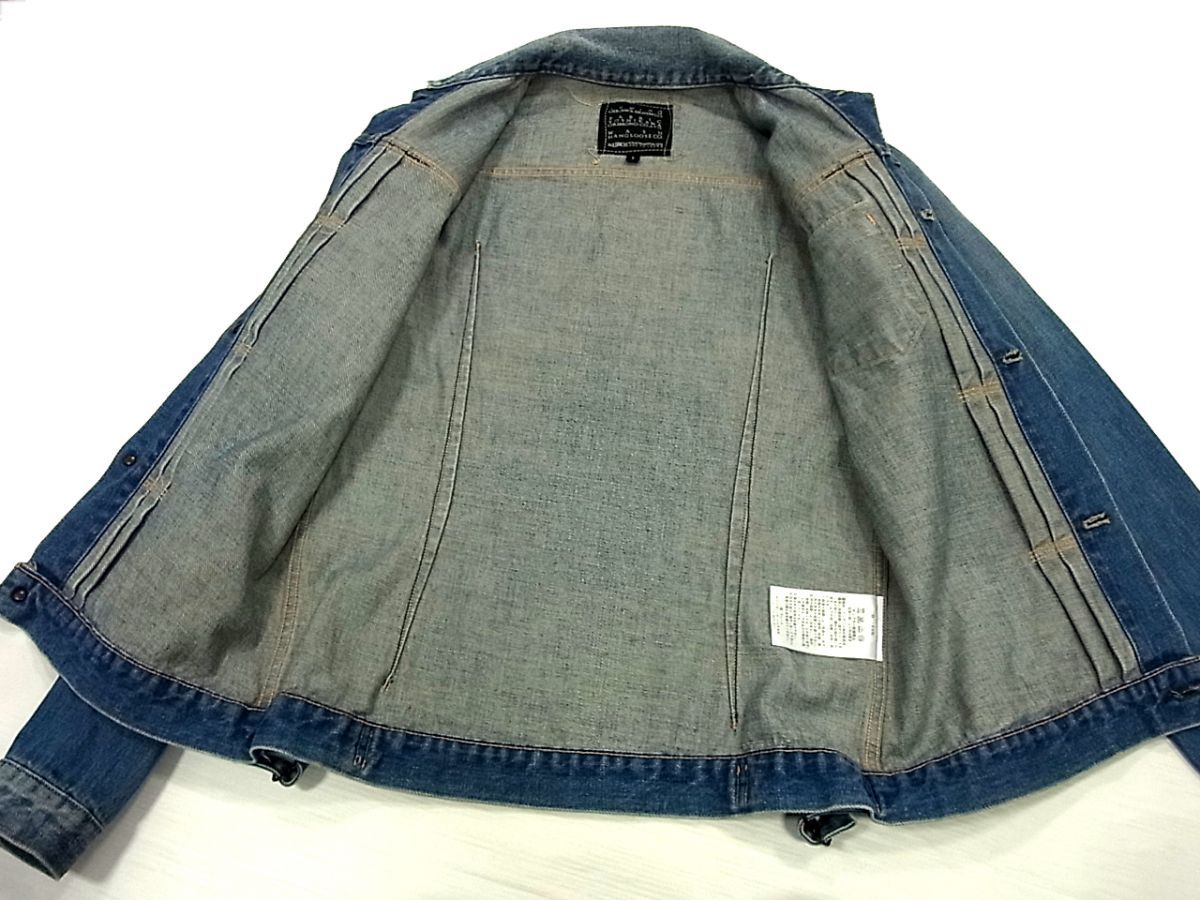 美品 定価26.400円■クロ KURO 1st TYPE デニムジャケット ジージャン VINTAGE WASH ヴィンテージウォッシュ加工 メンズ