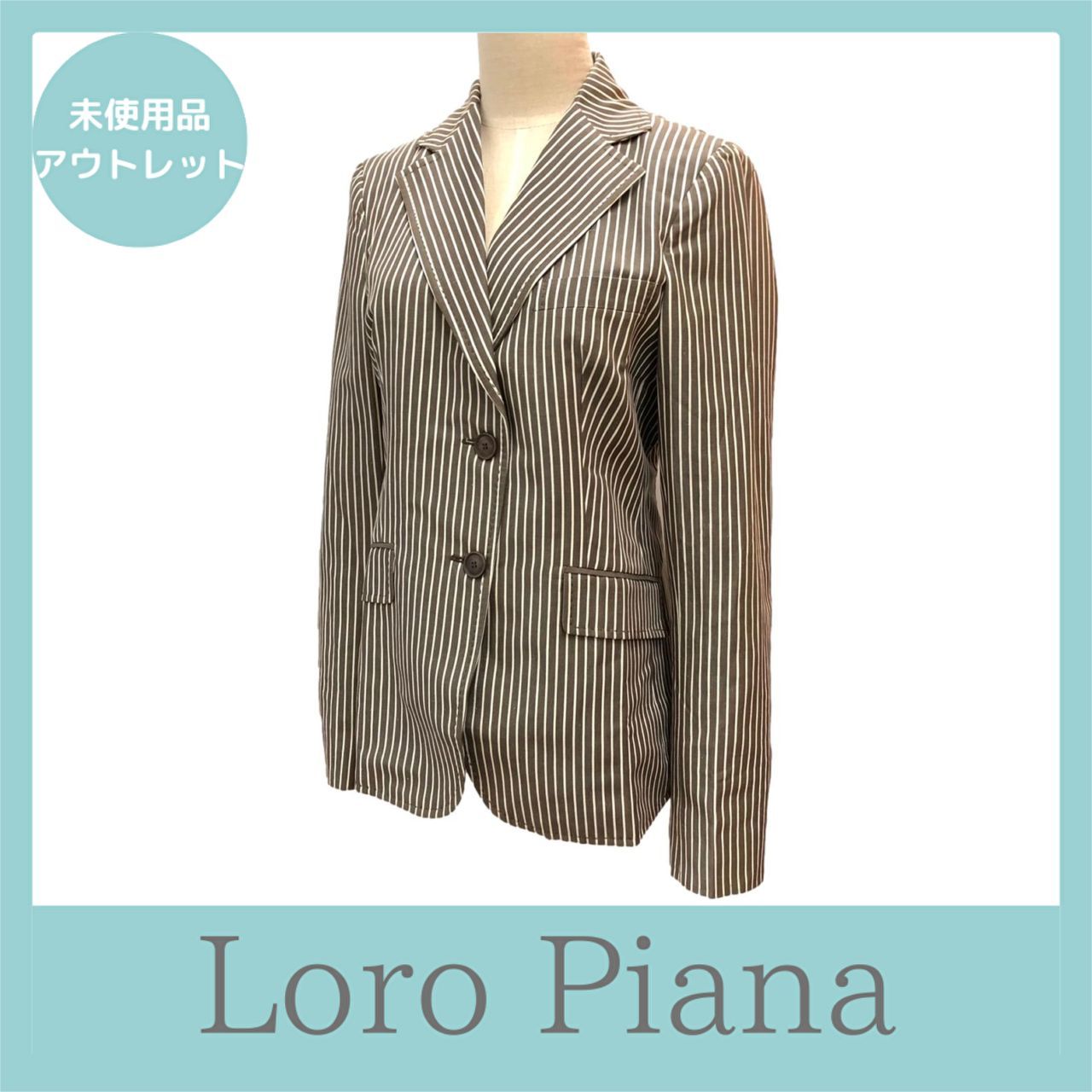 Loro Piana ロロピアーナ テーラードジャケット ストライプ柄 44 Loro Piana ロロピアーナ テーラードジャケット ストライプ柄 44