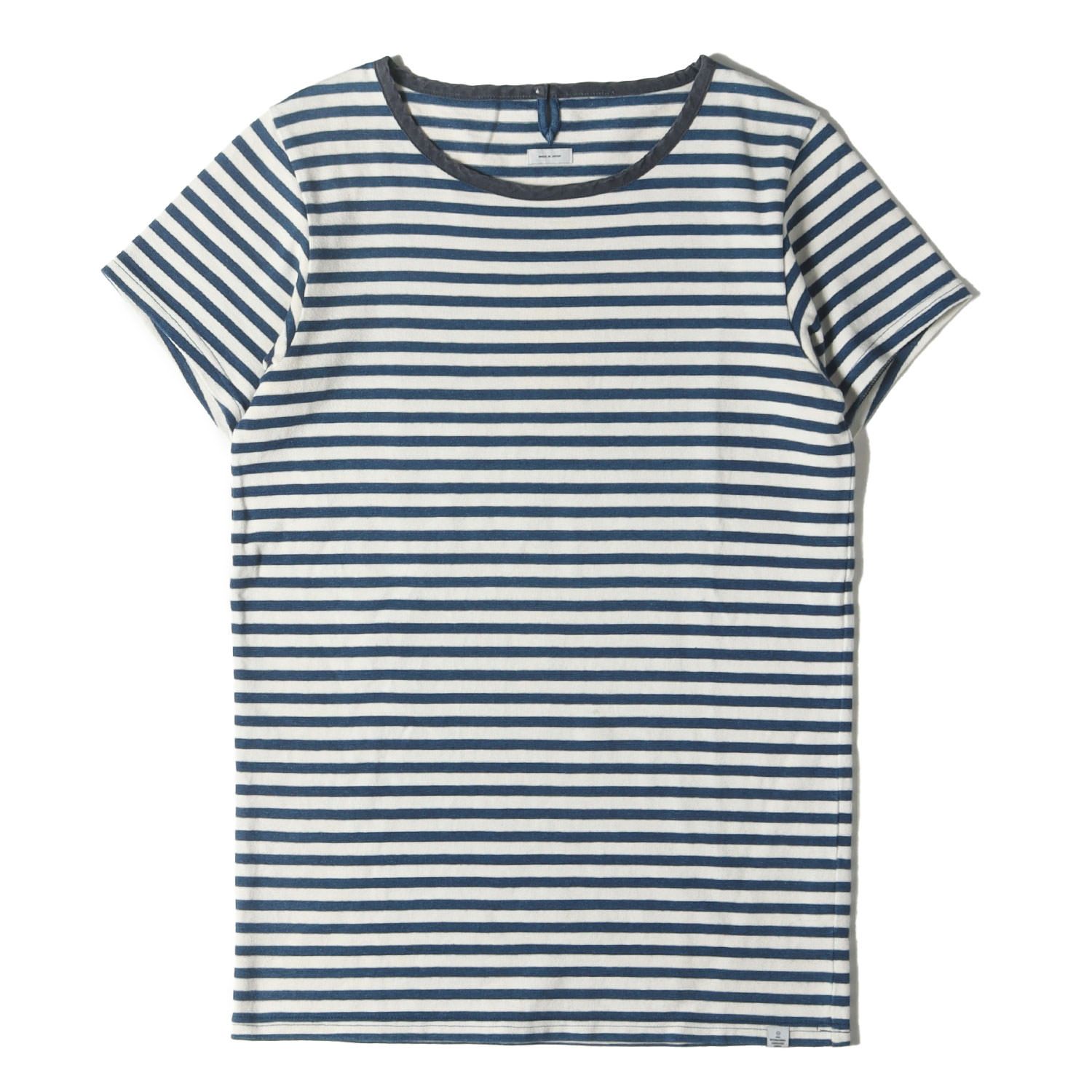 visvim ヴィズヴィム　インディゴ　ワイドボーダー　カットソー　Tシャツ　M visvim ヴィズヴィム インディゴ ワイドボーダー カットソー T