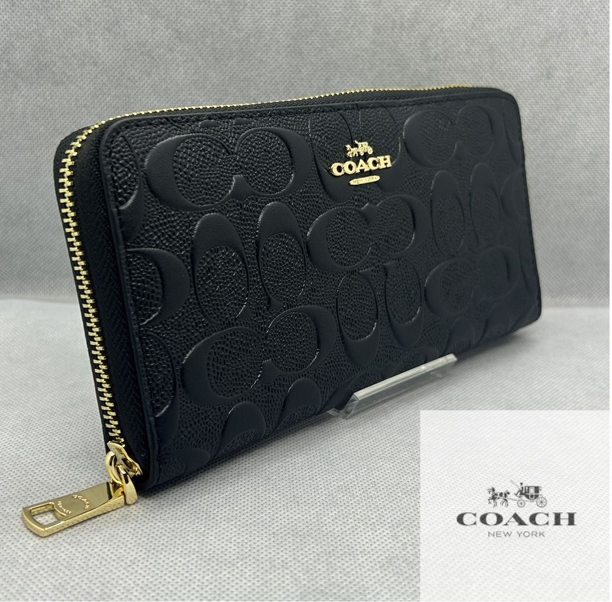 COACH コーチ シグネチャー ブラック 長財布 黒 F53834 - メルカリ