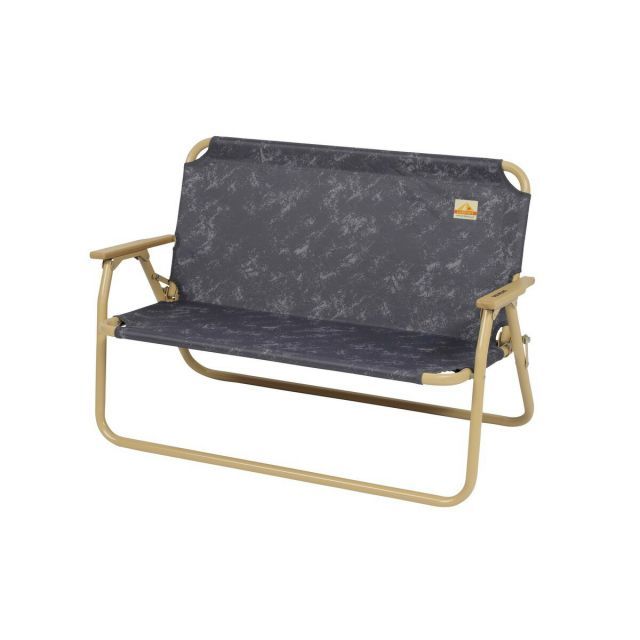 キャプテンスタッグ キャンプアウト アルミ背付きベンチ お買い得品