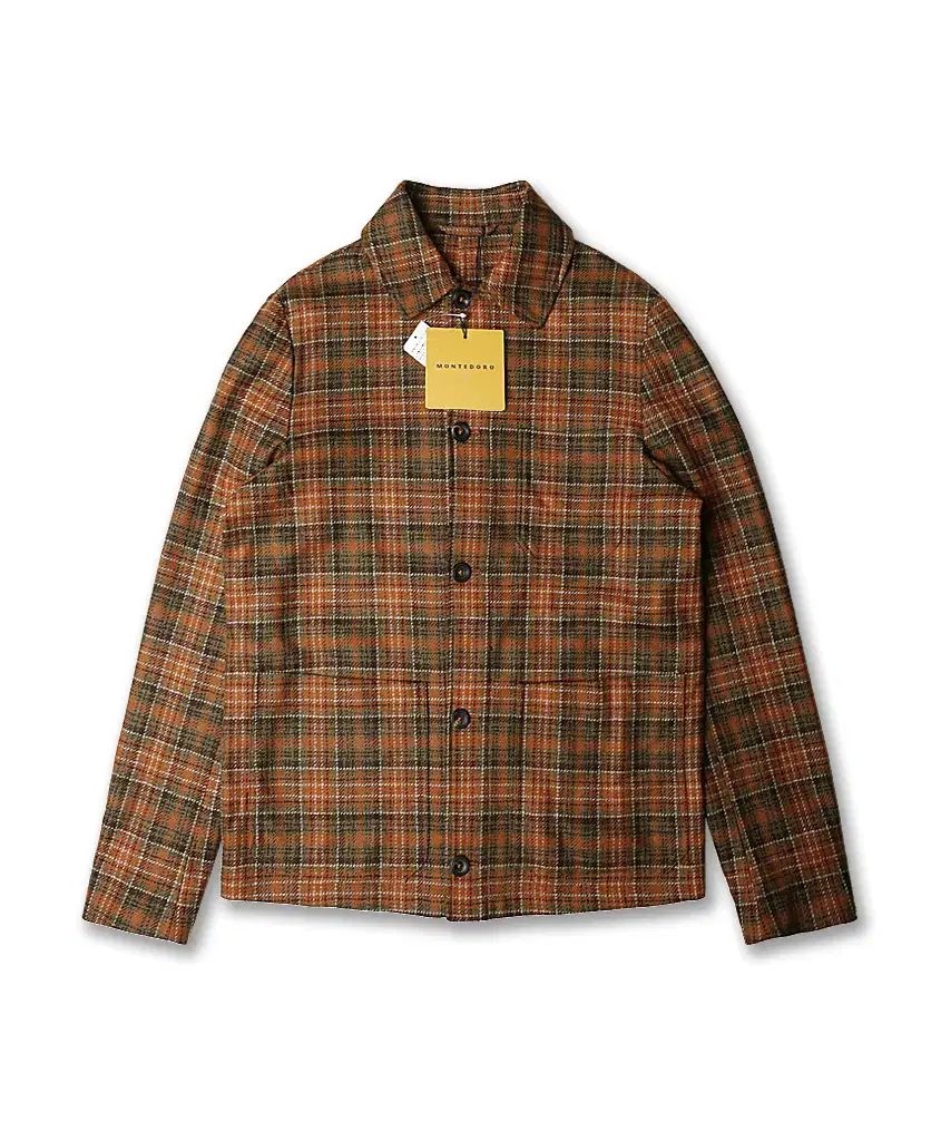 【雷市場（ポンジャン）商品韓国直送】 モンテドーロ Montedoro 48 ウール カシミア チェック カバーオール ジャケット