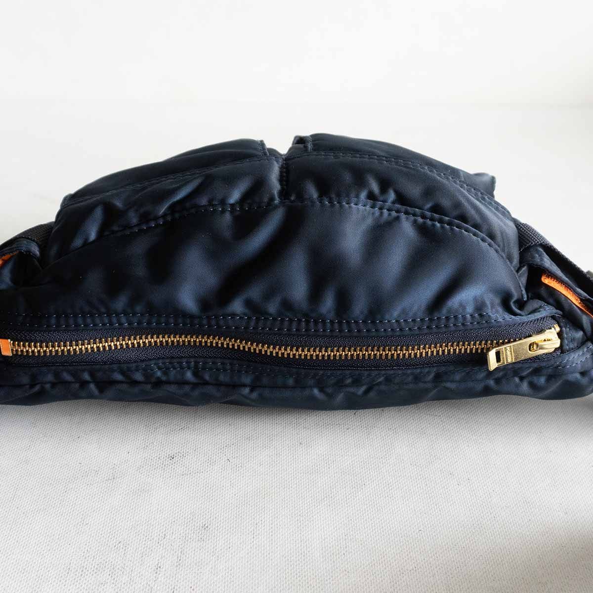 【極美品】PORTER タンカー　ボディバッグ　ウエストバッグ　アイアンブルー 極美品】PORTER 【タンカー ナイロン ウエストバッグ】ポーター