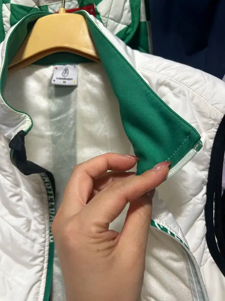 CASTELBAJAC カステルバジャック 白 緑 ゴルフベスト レディース 95 LLC-HASEGAWATOSO_COM