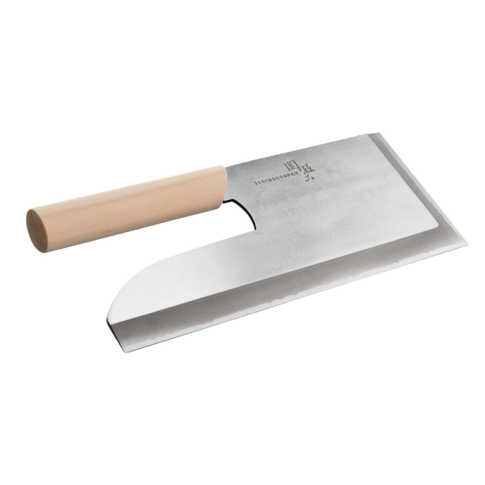 仙助 蕎麦包丁 麺切り包丁 安来鋼白紙二号 330mm メープル曲柄 越前打