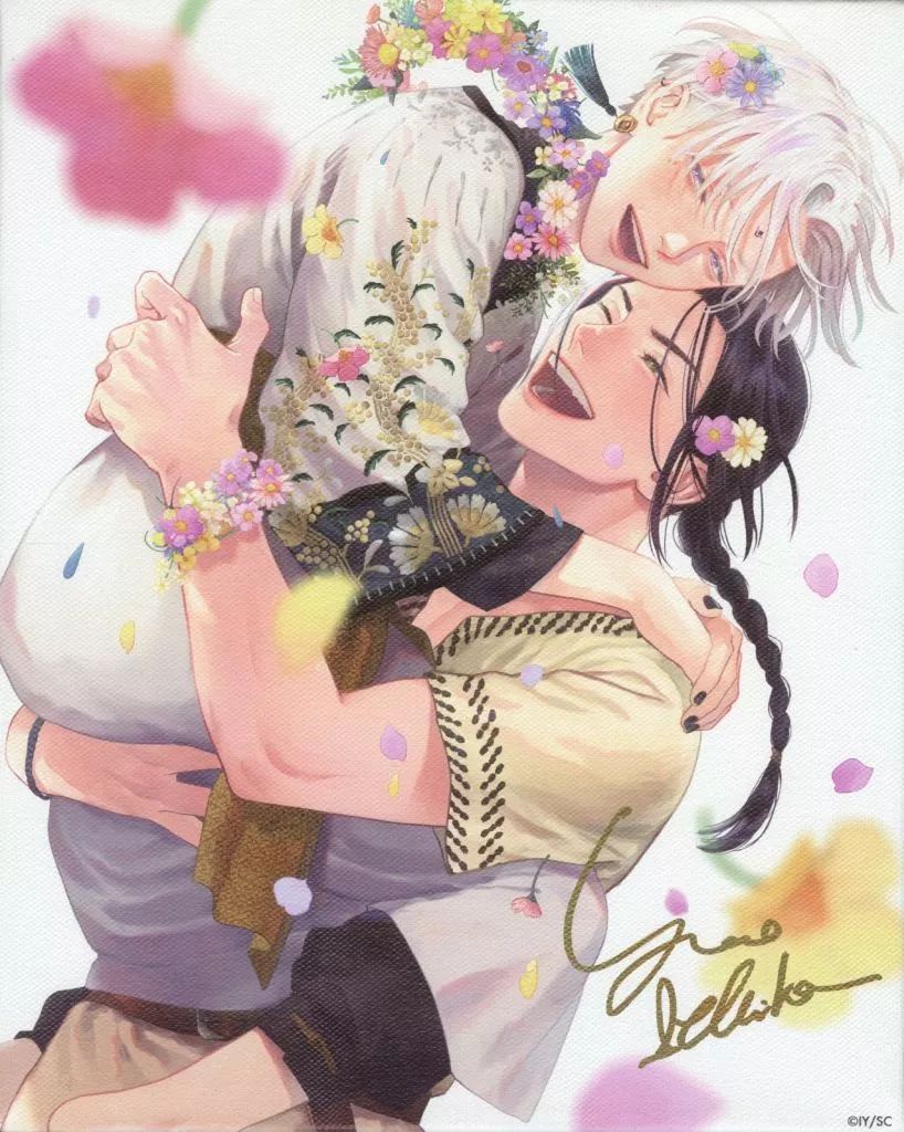 夜明けの唄 ユノイチカ 箔押し複製サイン色紙3種/アルト、エルヴァ BL