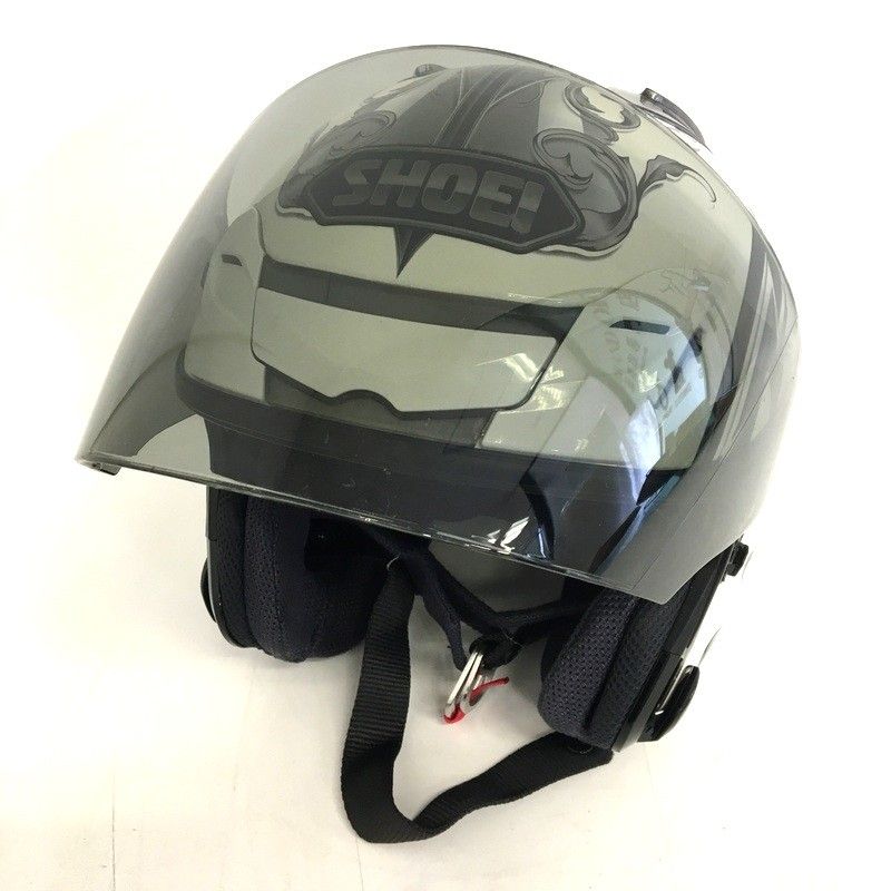 SHOEI ショウエイ J-Fource3 BUTZER ジェットヘルメット 除菌消臭済 Lサイズ ホワイト グレー オートバイ ツーリング ライディング バイカー バイク用品 TA3357