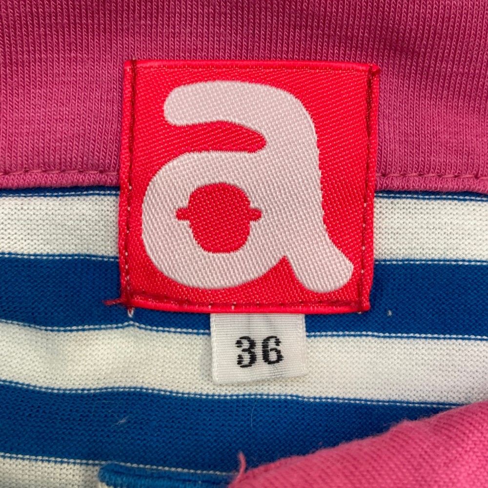 サイズ：38 ARCHIVIO アルチビオ ノースリーブポロシャツ ボーダー柄