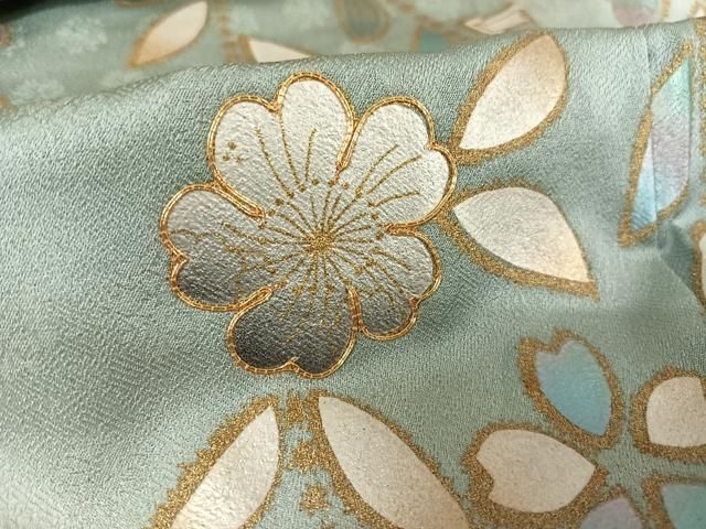 平和屋着物○訪問着 駒刺繍 辻が花 暈し染め 金糸 金彩 正絹 逸品