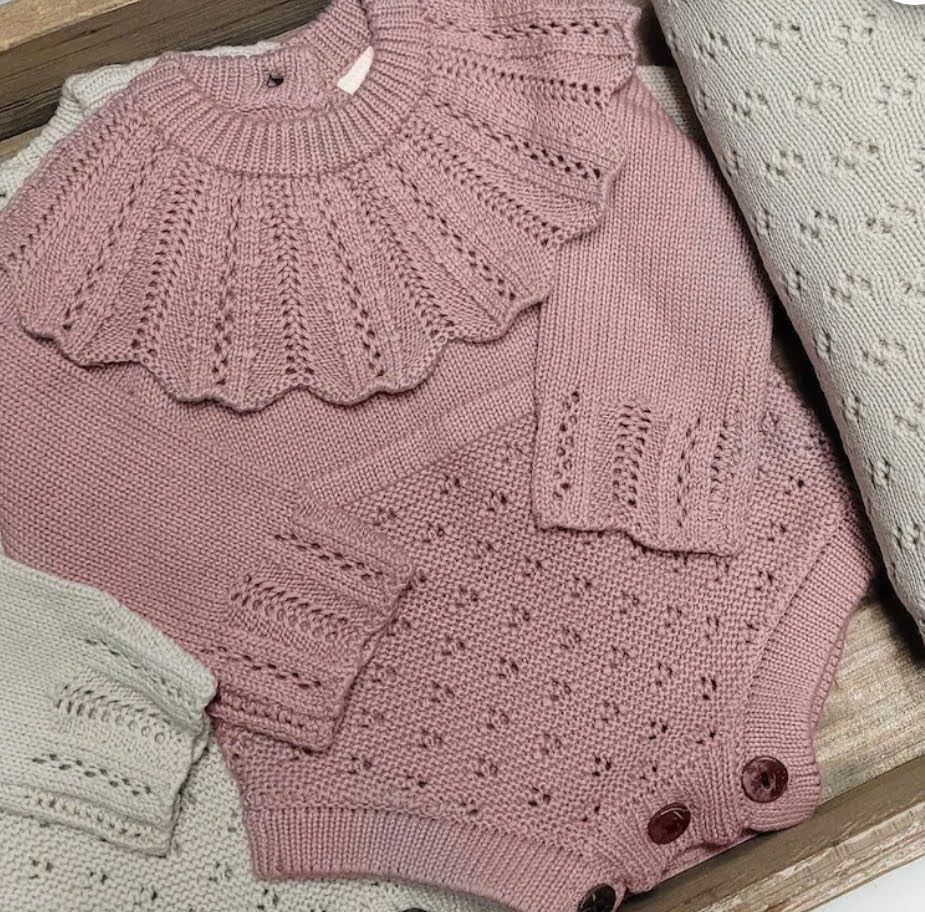 OLIVEandCRADLE Knitted Sweater Romper ニットロンパース ロンパース