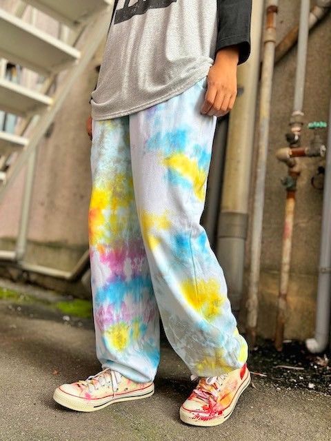 タイダイ染め　スウェットパンツ　Lサイズ　カラフル HD22-81