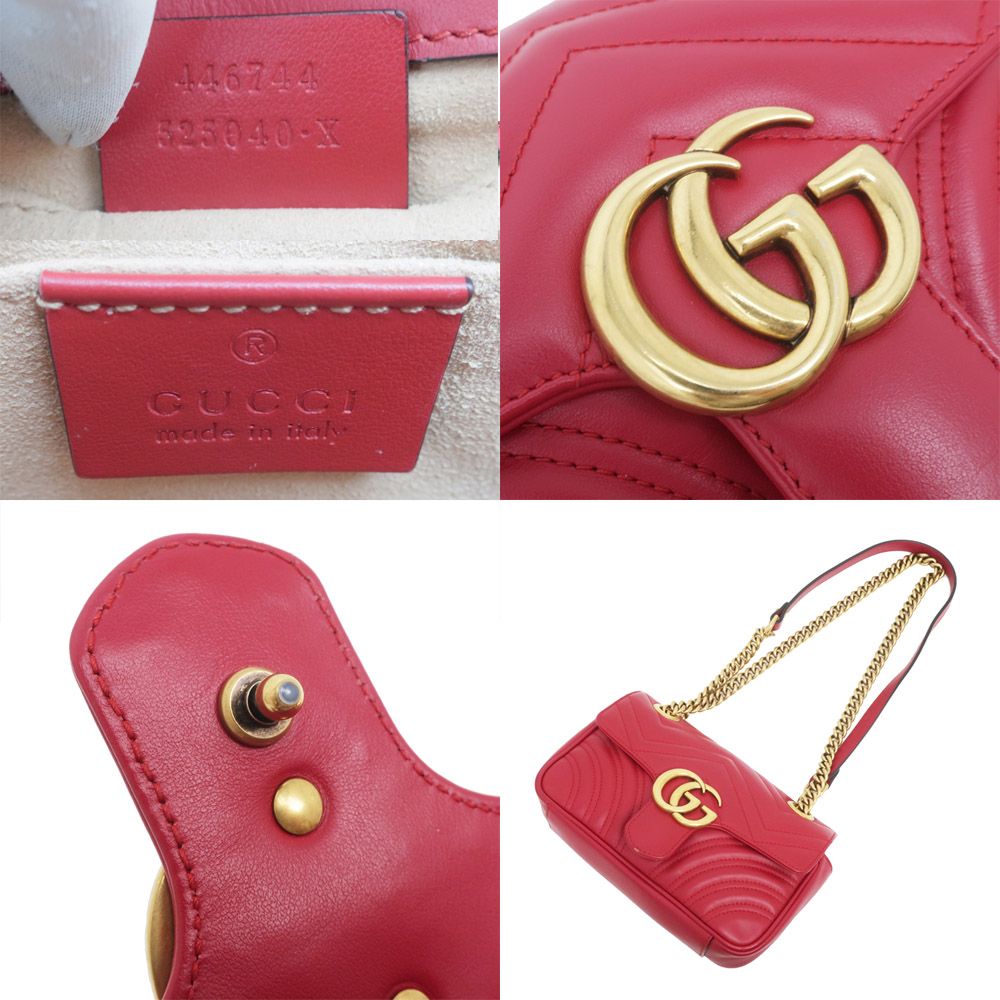 名東】【GUCCI】グッチ GGマーモント ミニチェーンショルダー