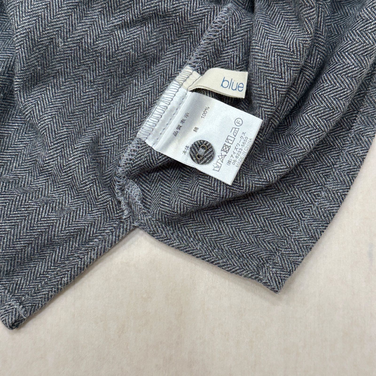 美品】ブルーウィロー 秋冬 2way カーディガン リネンシャツ