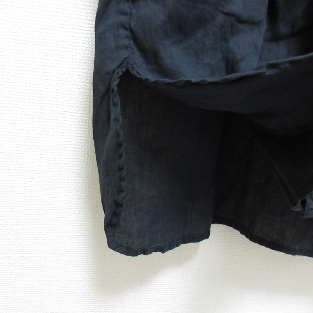 HARROW TOWN STORES◆長袖シャツ/44/コットン/GRY/COTTON LINEN OVERDYE 未使用 HARROW TOWN STORES ハロータウンストアーズ LINEN