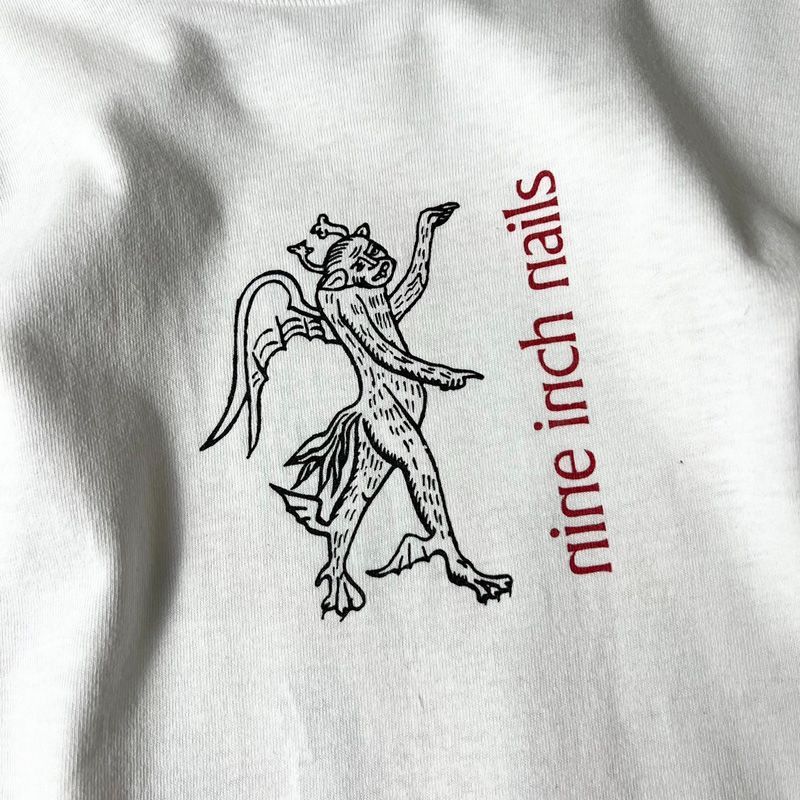 90s USA製 Nine Inch Nails オフィシャル 両面 プリント 半袖 Tシャツ 