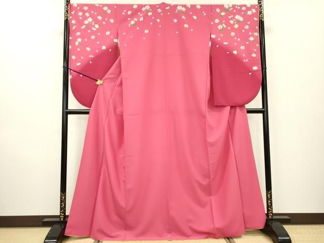 平和屋着物●小振袖 二尺袖 桜 暈し染 金彩 洗える着物 DAAW3833fe