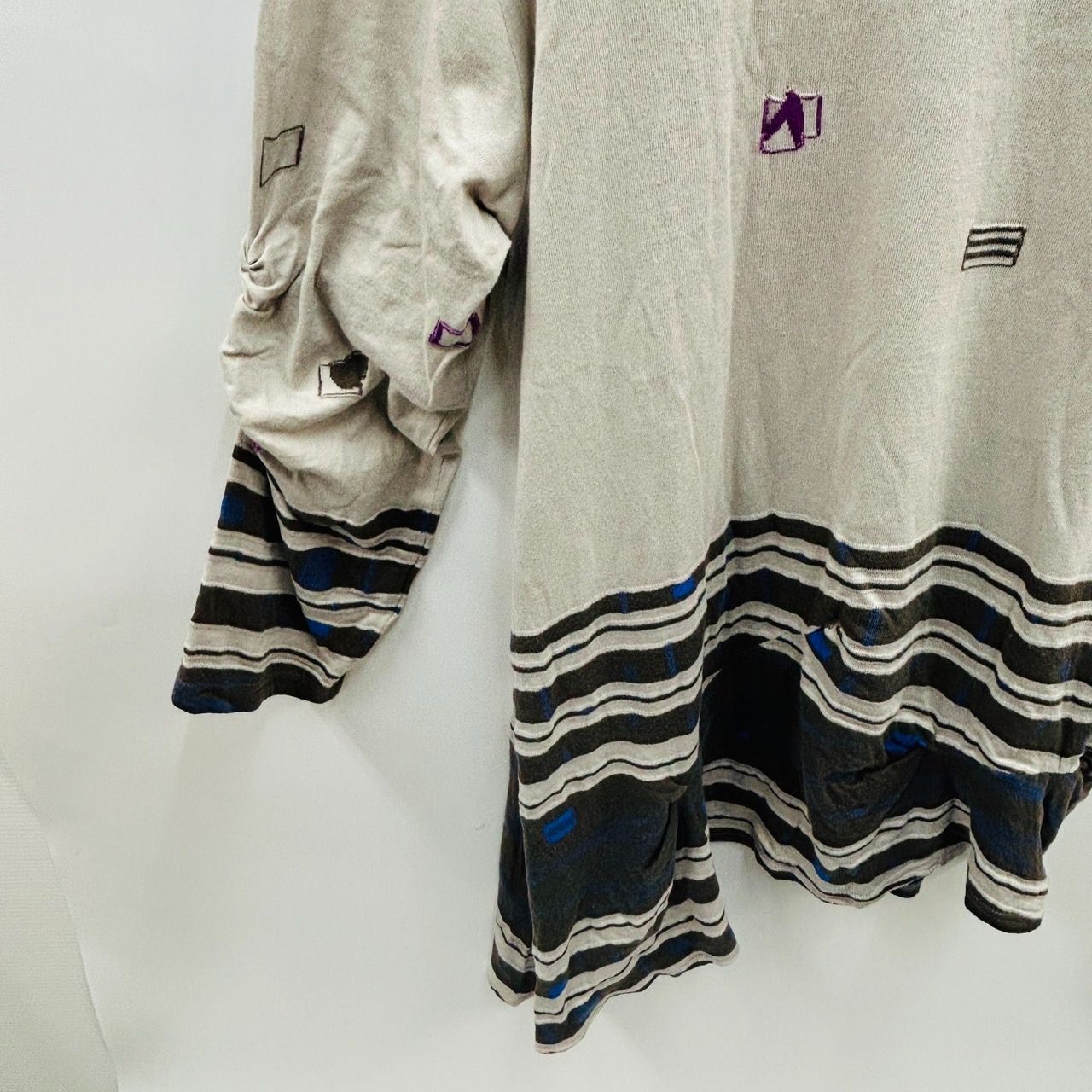 慈雨【40】グレー カットソー トップス 生地コットン 日本製