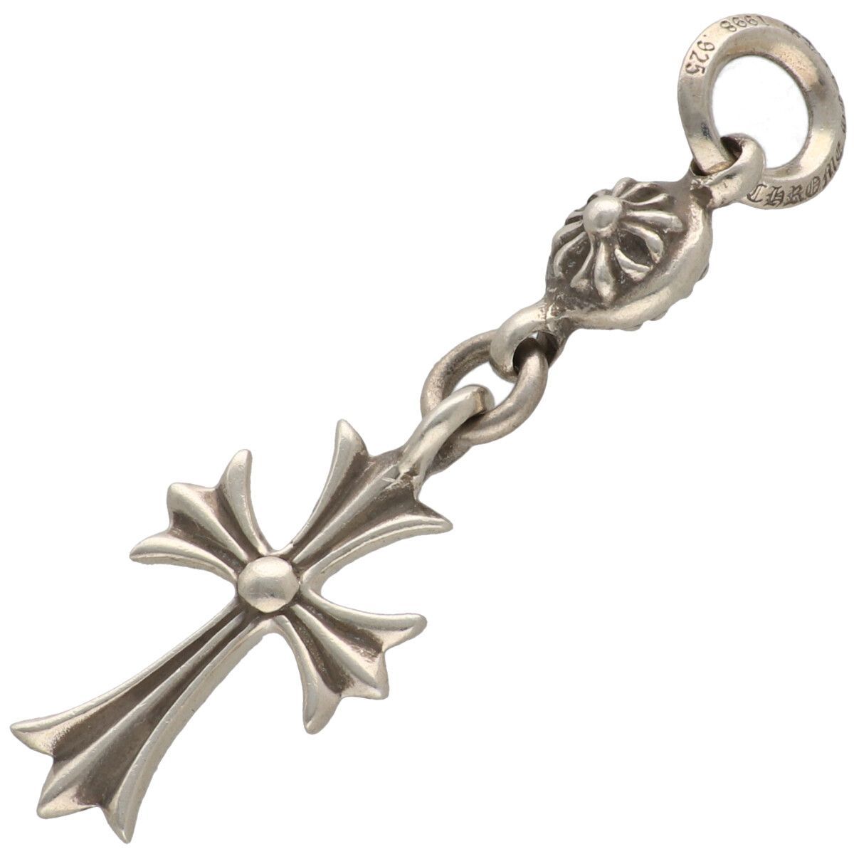 CHROME HEARTS クロムハーツ 1ボールタイニーCHクロスチャーム SV 925 シルバー ネックレス ペンダント トップ チャーム RS